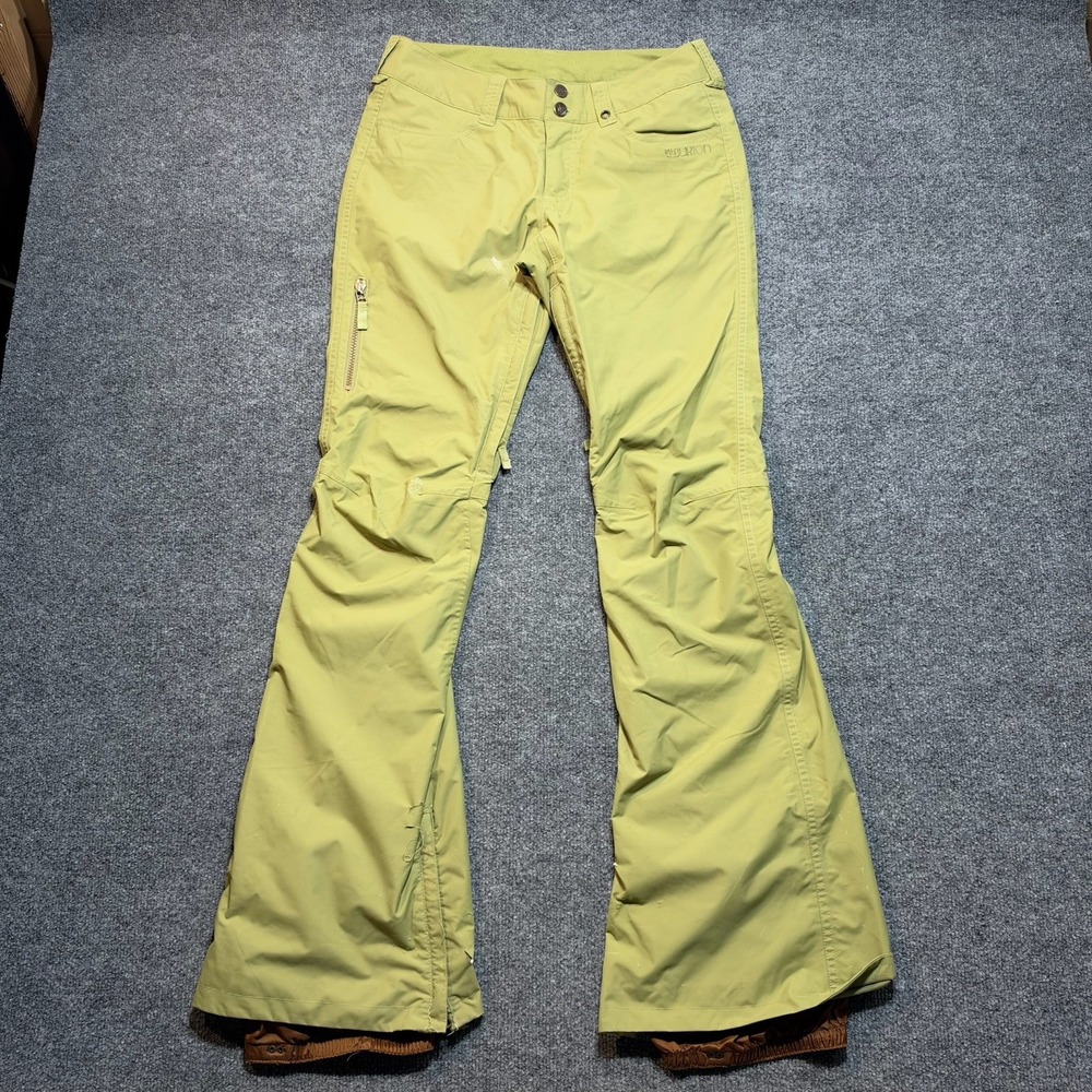 Burton The White Collection Womens Small S Snowboard Pants Light Green Dryride